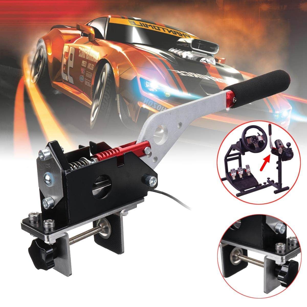 USB Handbrake SIM W/Clamp For Racing Games Black G25/27/29 T500 FANATECOSW DIRT RALLY Black