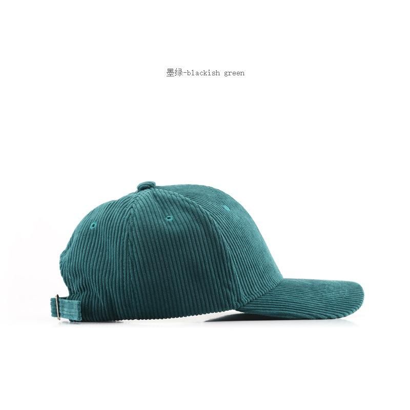 Simple Design Corduroy Baseball Cap for Women   Men Hat Pure Color Peaked Cap Outdoor Casual Men's Hats