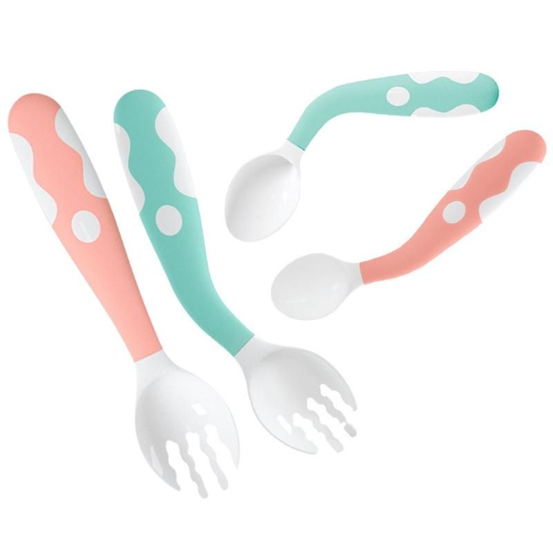 Baby Training Spoons Forks 1 Sets,Toddler Feeding Utensils Set Children Tableware Travel Set
