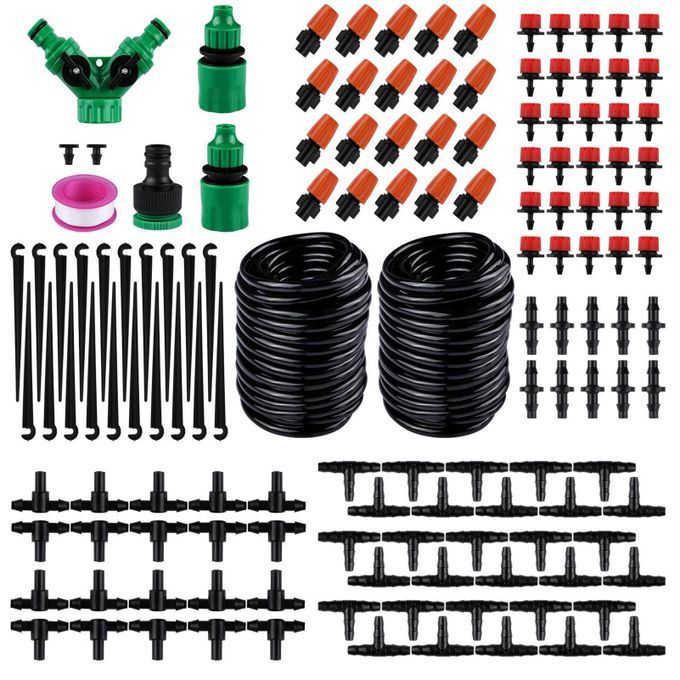 Garden Irrigation System 98.4ft Tubing 50PCS Watering
