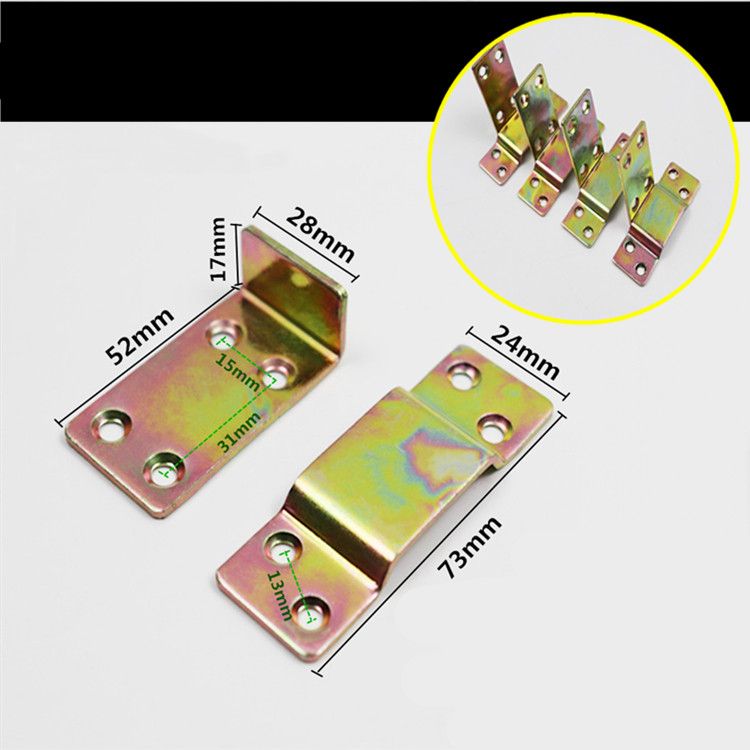 4pair Metal Bed Bracket Hinge Fastener Wood Board Connector