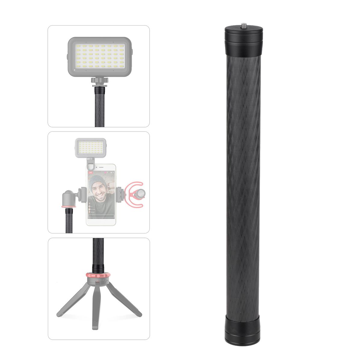 Stabilizer Extension Rod Carbon Fiber Bar Universal Handheld