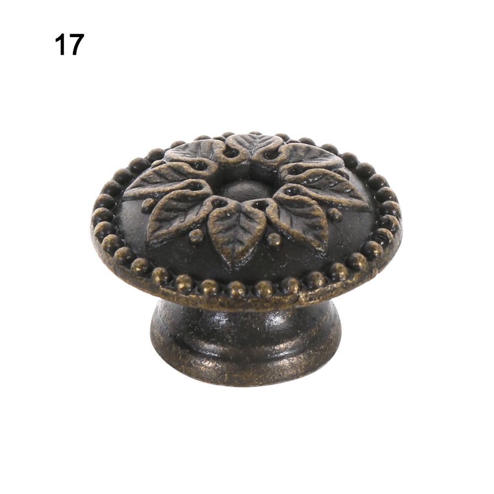 Model17-1Pcs Antique Bronze Kitchen Cabinet Drawer Knobs Furniture Cupboard Wardrobe Dresser Handle Wooden Box Knobs Jewelry Box Pulls