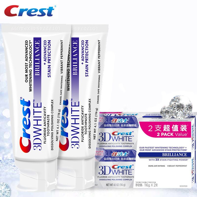 Crest 3d Whitening Toothpaste Brilliance Advanced Fluoride