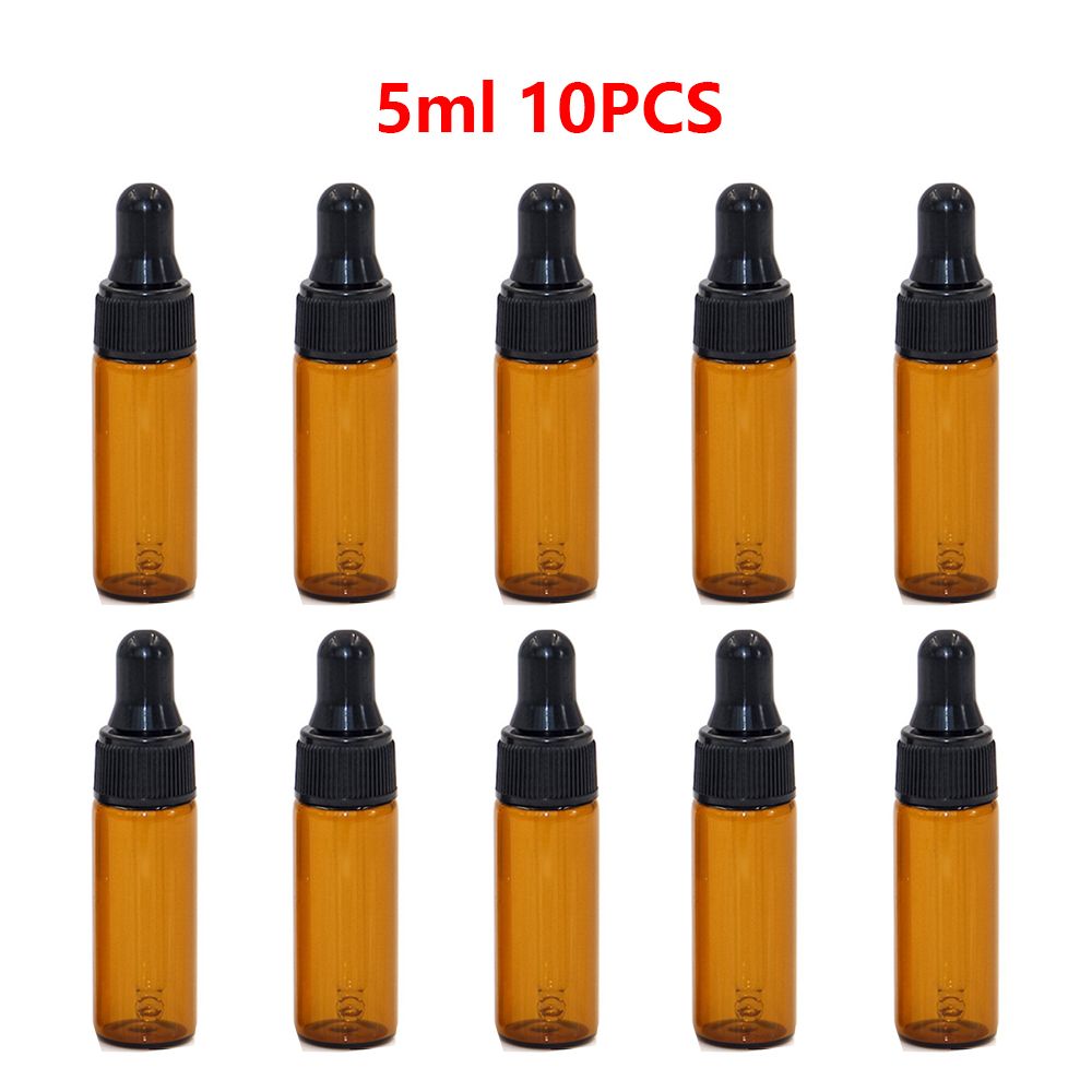Mini Size Amber 1 2 3 5 ML Refillable Empty Dropper