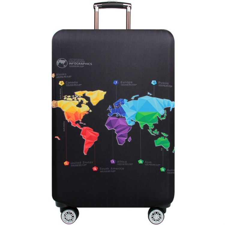 Dust Cover Travel Luggage Cover Suitcase Dustproof Scratch-proof Protection Elastic Sleeve M Size 22 To 24 Inch