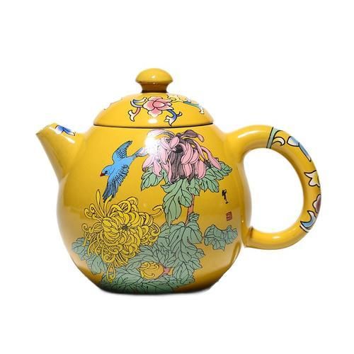 Dragon Egg Purple Clay Tea Pot Exquisite Colour Enamel Teapots Beauty Kettle Raw Ore Handmade Tea Set  250ml