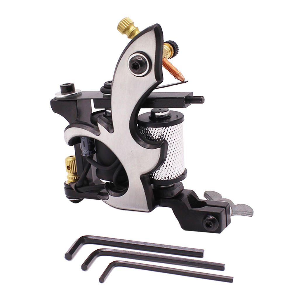 Black Pro Body Art Gun Liner Shader Equipment Tattoo Machine With 3