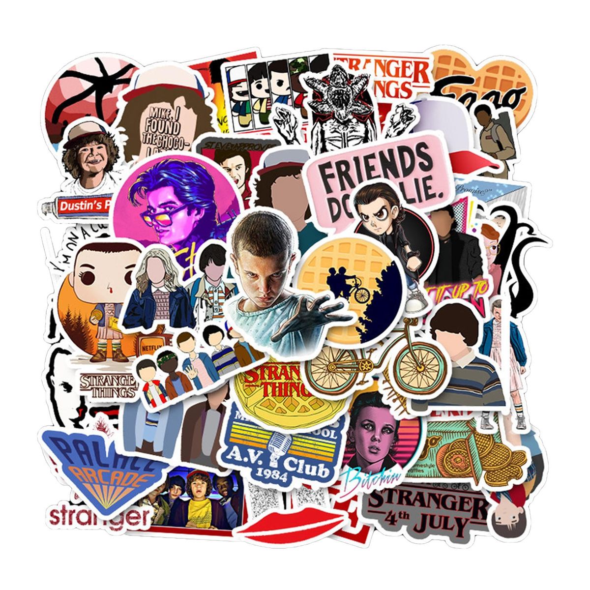 50PcsSet Drama Stickers American Drama Stranger Things 3 Thriller Fantasy TV Show