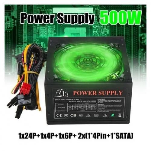 500W PC Power Supply 24 Pin ATX SATA