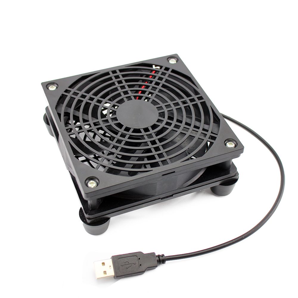 Router Fan DIY PC Cooler TV Box Wireless Cooling Silent Quiet DC 5V USB Power 120mm Fan 120x25mm 12CM W/Screws Protective Net 1PCS
