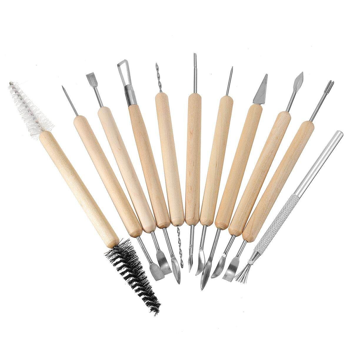 11Pcs Wood Carving Hand Tool DIY Clay Sculpture Scraping Shaping Set Suit Kit