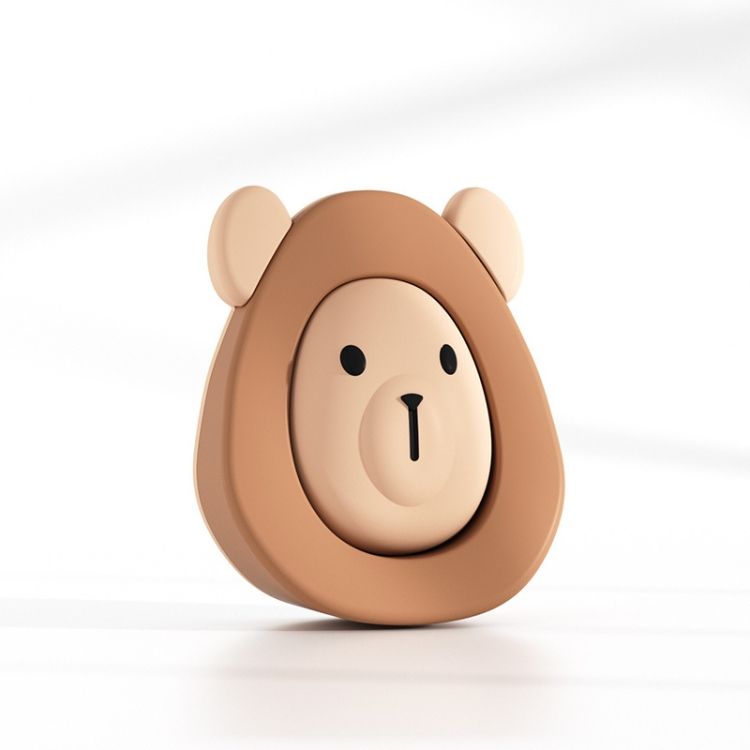 2pcs  Cartoon Silicone Door Stopper Coffee