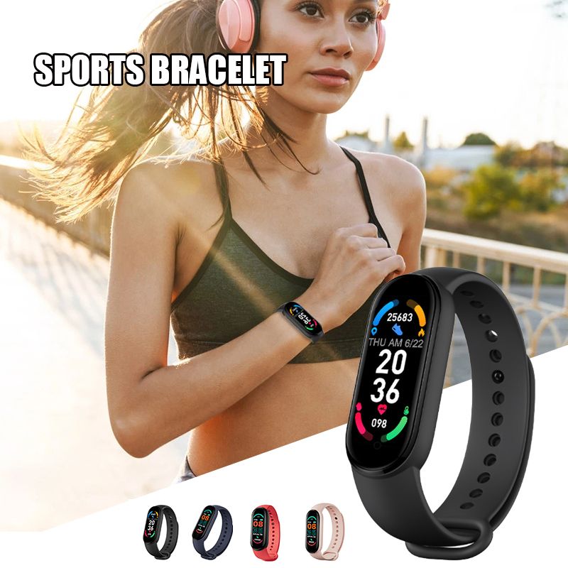 Smart Bluetooth-Compatible Bracelet With Monitor For Heart Rate Blood Oxygen   Sleeps Waterproof