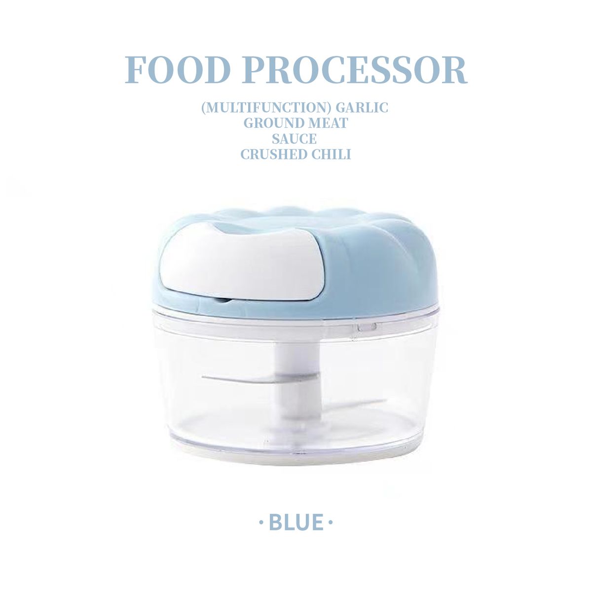 Vegetable Cutter & Garlic Twist Shredder (Manual)- Blue
