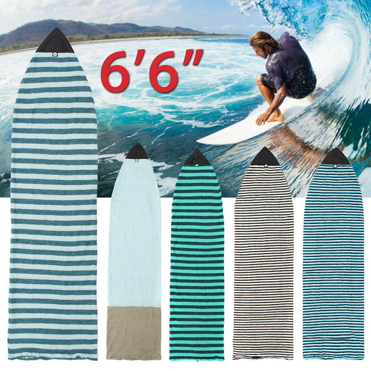 For 6'6” Surf Board Longboard Funboard Socks Cover Storage Bag Protective Case Brownish Black