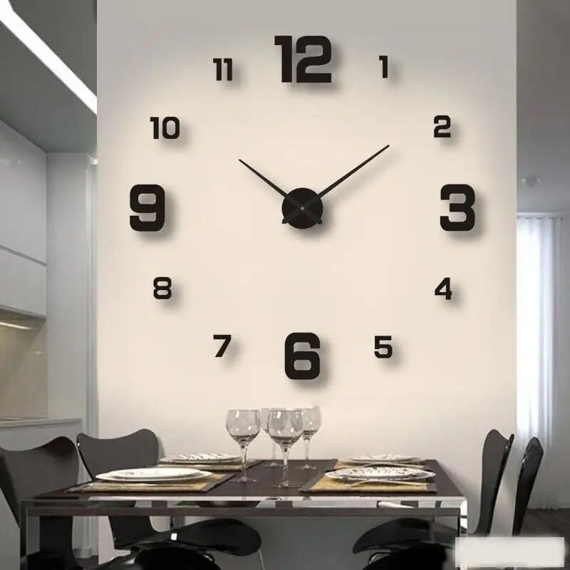 Creative Frameless DIY Wall Clock - Home & Garden Wall Clocks - Antique Style Circular Acrylic Needle Clock For Living Room Or Office