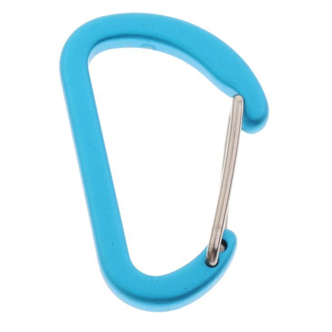 4mm Mini Aluminum Alloy Carabiner Quickdraw For Frosted Light Blue