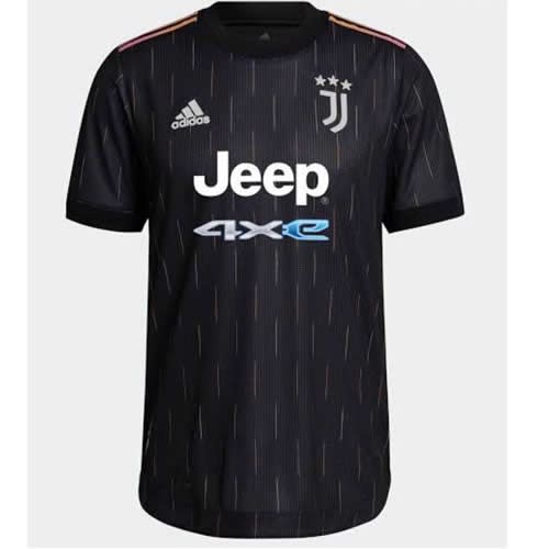Men's Official Juventus Away Jersey Black Players Grade