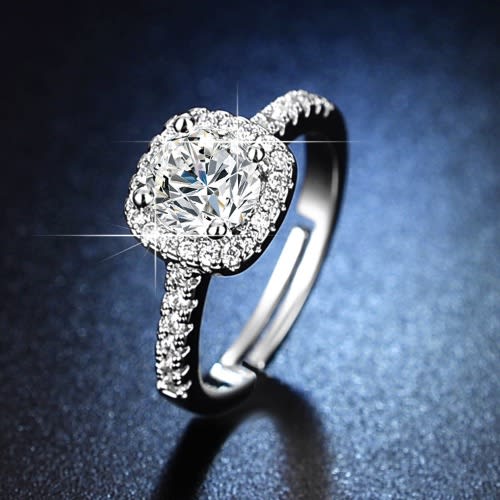 Diamond Proposal Engagement Ring - One Size - Adjustable