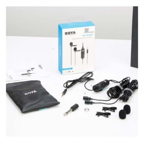 Boya 2way Mic By-m1 Clip-on Microphone - Black