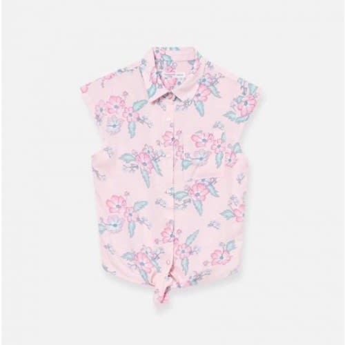 Girls Button Down Shirt - Pink