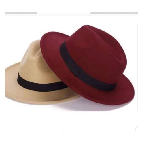 2in1 Fedora Cap-brown & Wine