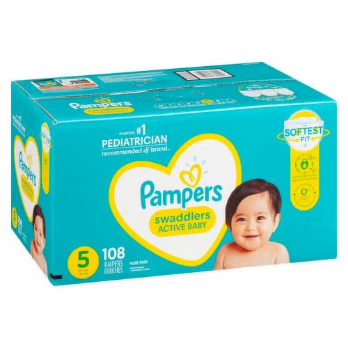Swaddlers Diapers -Size 5 -108Counts
