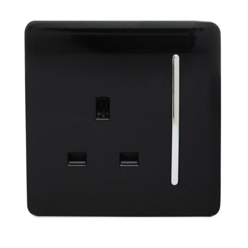 Uk 13A Black Socket