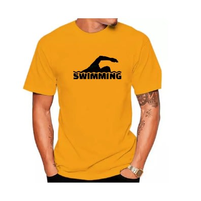 Swimming Print T-shirt - Yellow