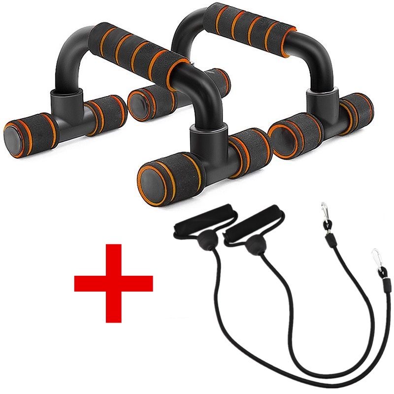 Stand Portable Fitness Equipment Rack Gym Sport Bodybuilding Exercise At Home-Orange Pull Ropes