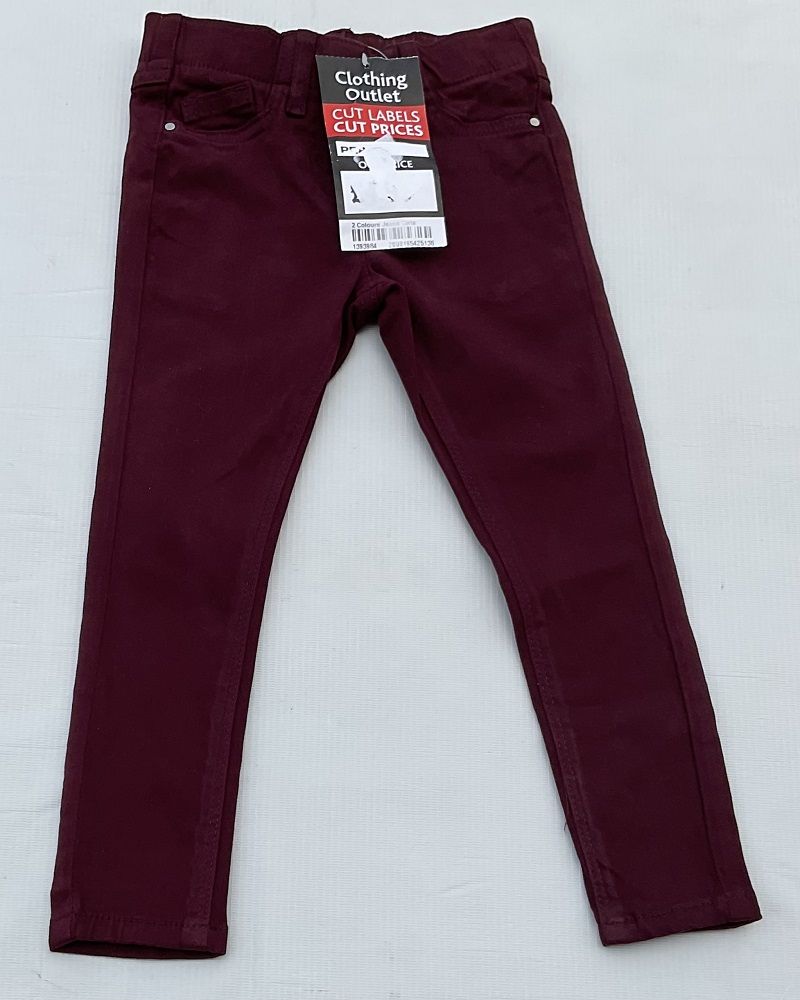 Girls Stretchy Trouser - Maroon