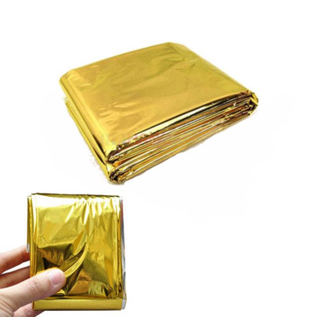 1pc Outdoor Emergency Solar Blanket Survival Safety Mylar