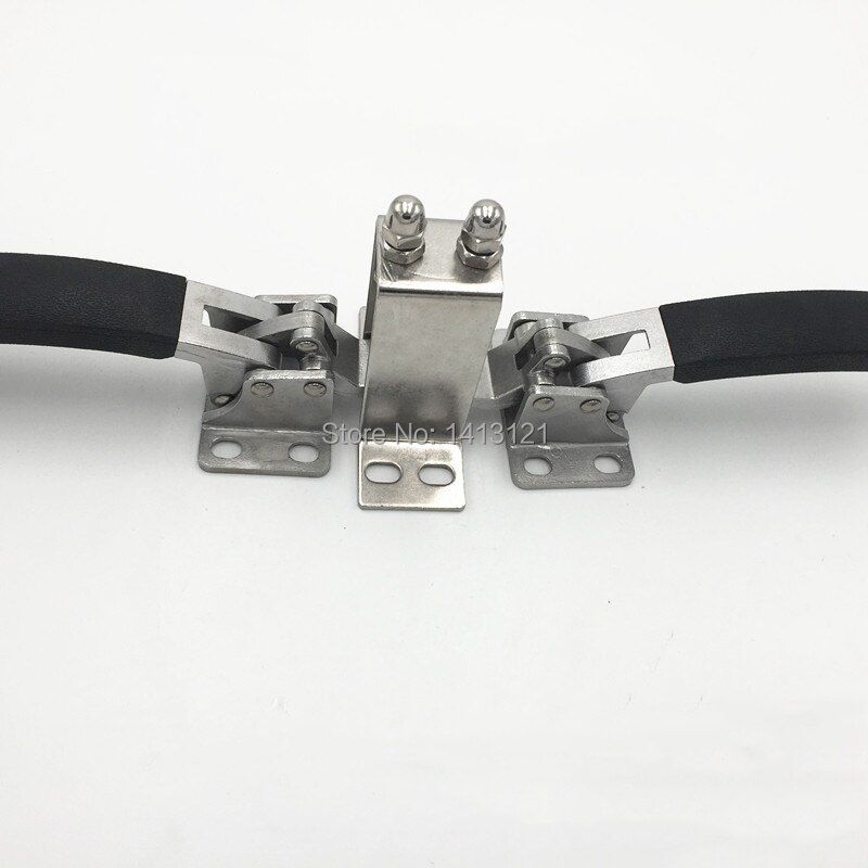 Double-Spring-Loaded Lever Door Handle Steam Box Hinge Oven Lock Cold Store Seafood Cabinet Kitchen Freezer Cookware Repair Part