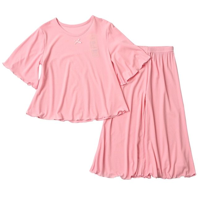 Children Modal Rib Suit Girls Half Sleeve Culottes Tracksuit Summer Pajama Sets
