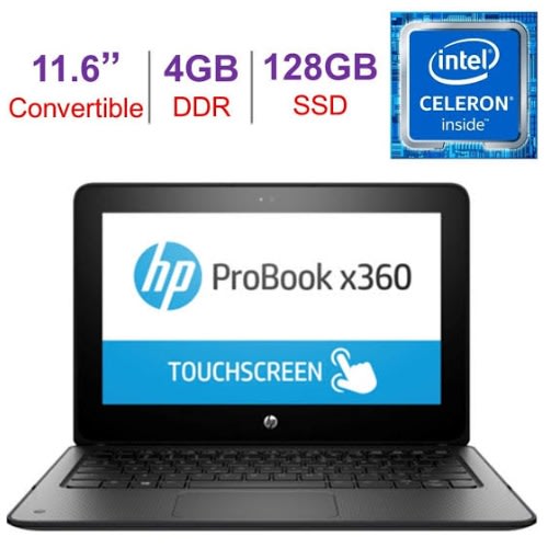 Probook X360 11 Touchscreen Intel Celeron 128GB SSD - 4GB RAM + 32GB flash Mouse