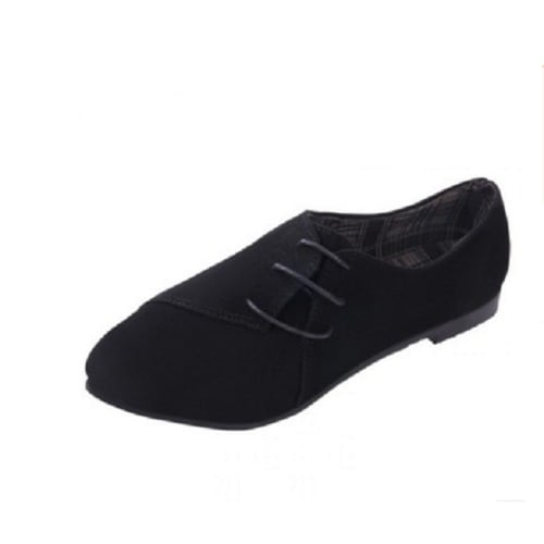 Matte Female Lace Shoe - Black