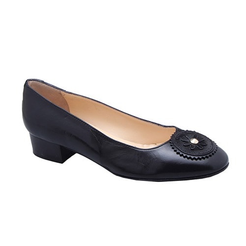 Black Leather Work Shoe