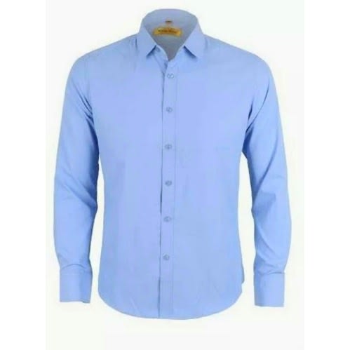 Men's Formal Shirt With Matching Tie - Blue & Striped Black