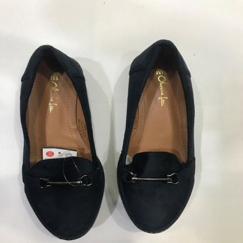 Navy Blue Loafers With Black Sole With Silver Tassel