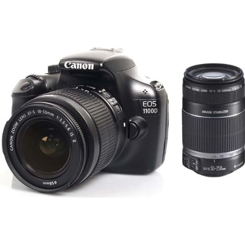 1100d Digital Camera +18 - 55mm & 55-250mm Lens