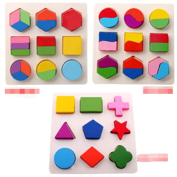 Wooden Montessori Shape And Geometry Puzzle Toy