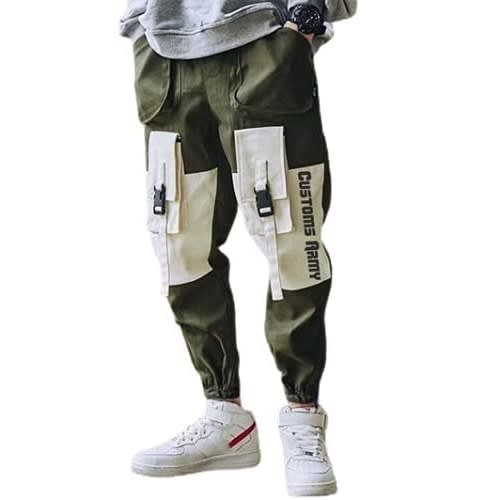 Summer Cargo Pant Joggers Patchwork - Dark Green