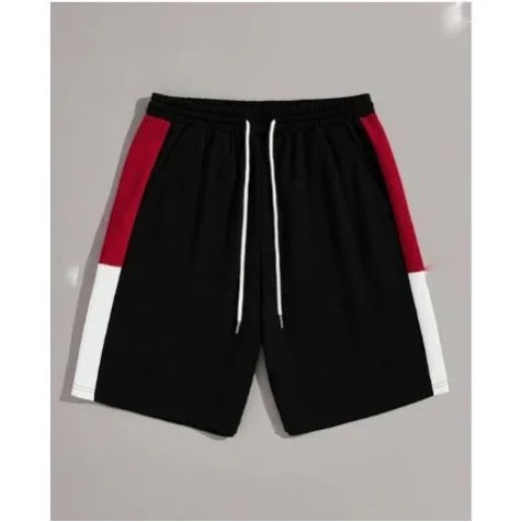 Combo Shorts - Black + White & Red - Multicolour