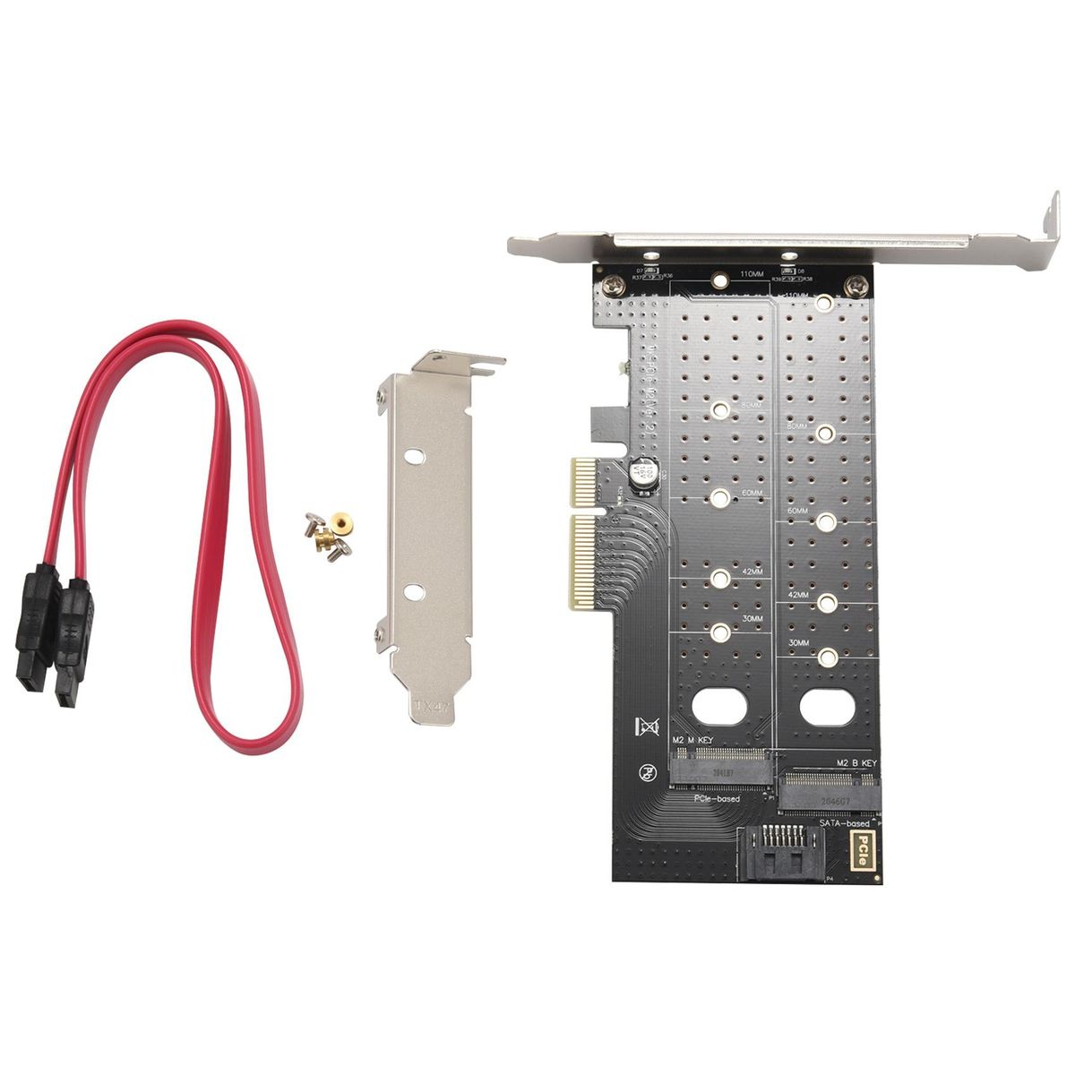 Dual M.2 NVME Adapter,NVME PCIE Adapter M Key or M.2 SATA