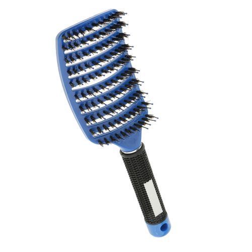 Paddle Detangling Hair Brush Curved Vented Nylon Bristle Pins