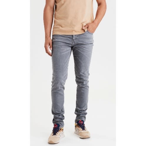 Skinny Airflex Jeans, Grey Wash