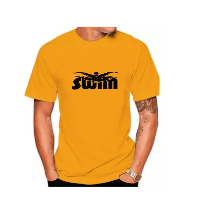 Swim Cotton Print T-shirt - Yellow