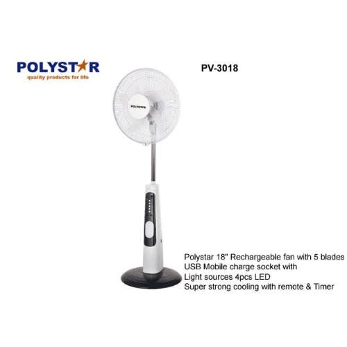 Remote Control Ac Dc Rechargeable Floor Fan - 18