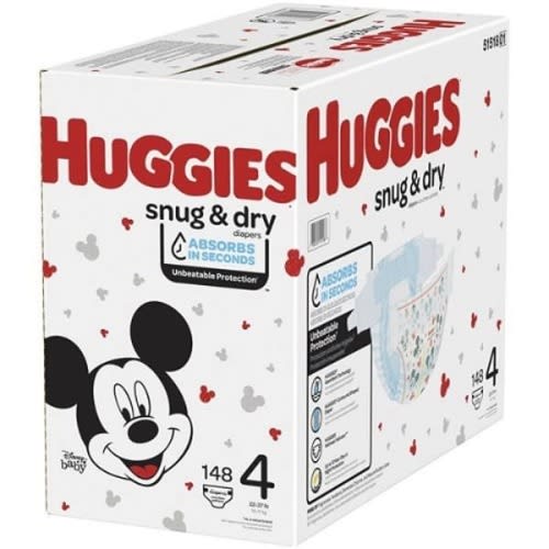 Huggies Snug & Dry Diapers - Size 4 - 168 Count